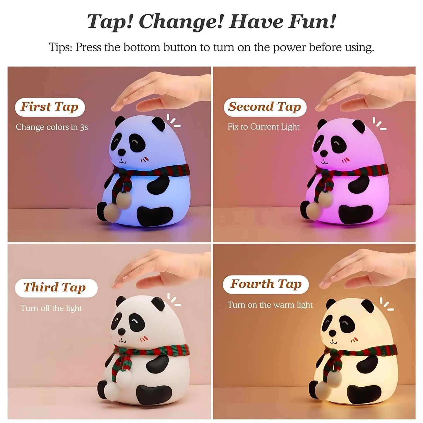 Cute Panda Light Lamp